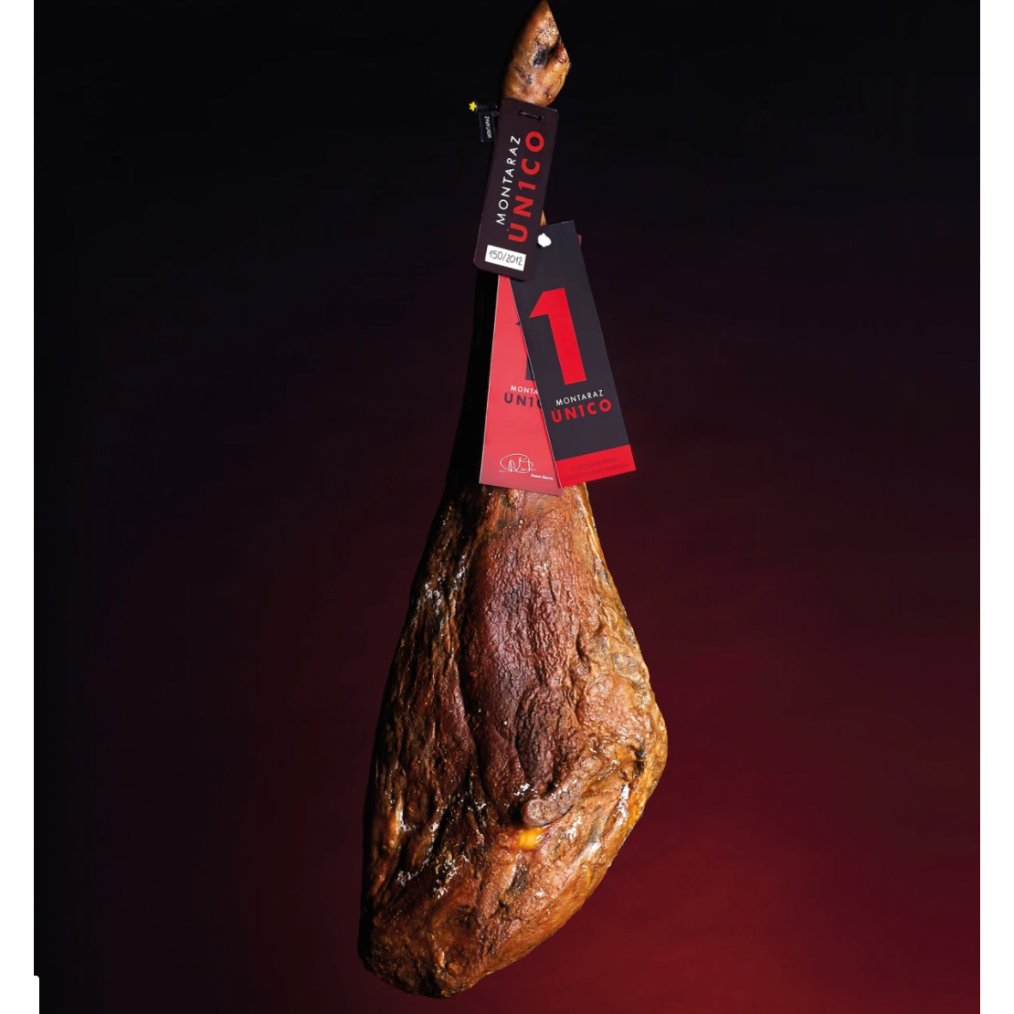 Montaraz - 100% Iberico bone in Jamon, acorn feed ,Bellota, Pata Negra (16-18lbs.) EEUU025